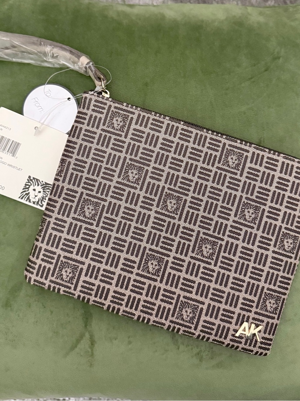 Anne Klein Taupe and Brown Wristlet
